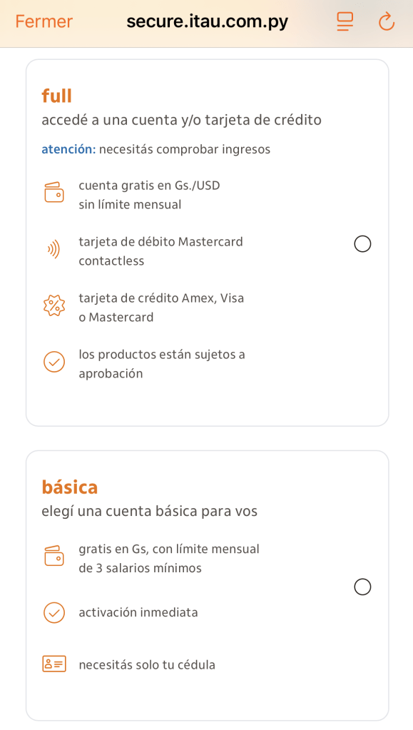 Destinopy_banque_itau_compte_basique